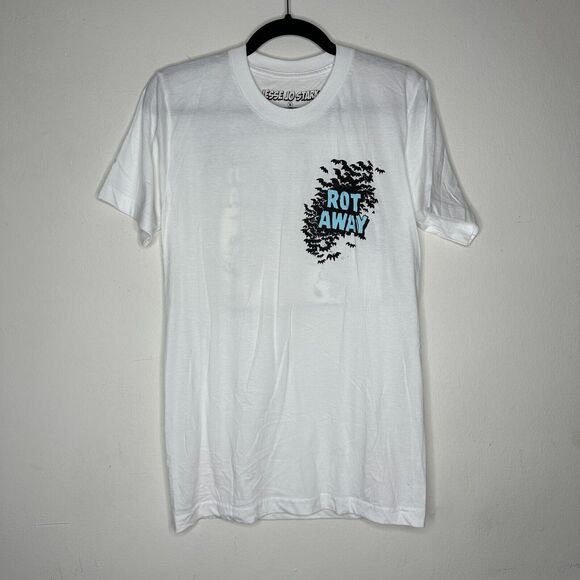 Jesse Jo Stark Chrome Hearts White Rot Away Wish I Was Dead Graphic Tee S - Picture 9 of 9